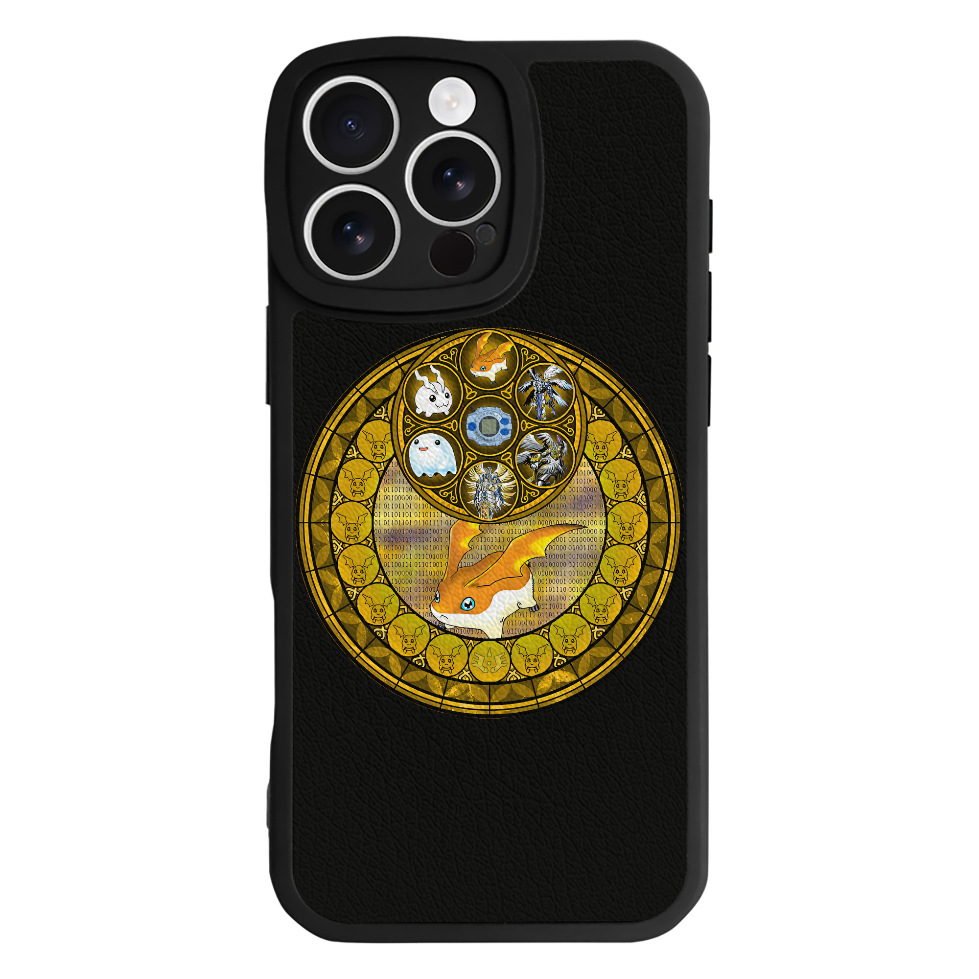 （画像用） Digimon デジタルモンスター/デジモン 【iPhone 16シリーズ対応】シリコンスマホケース（レザー調） 材質：シリコン